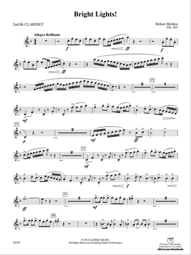 Bright Lights!: 2nd B-flat Clarinet