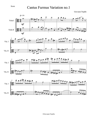 Cantus Firmus Variations No.1