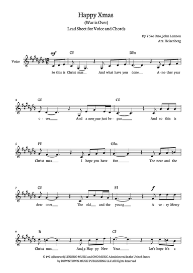 Happy Xmas (war Is Over)