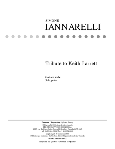 Tribute to Keith Jarrett