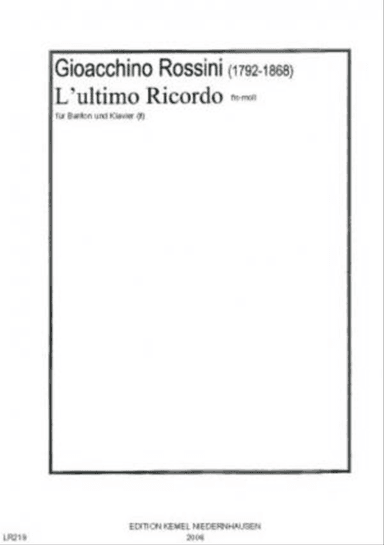 L'ultimo ricordo fis-moll
