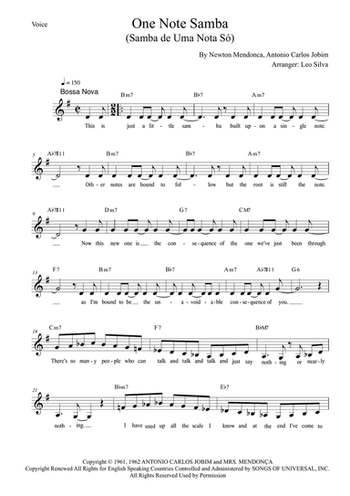 One Note Samba (samba De Uma Nota So)
