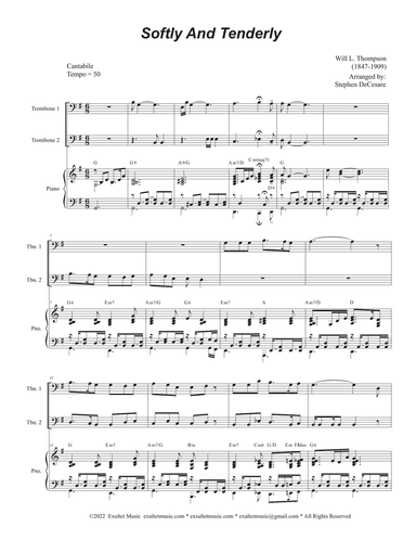 Softly And Tenderly (Trombone Duet)