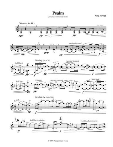Psalm (solo violin)
