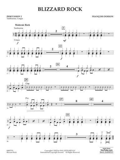 Blizzard Rock - Percussion 2