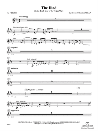 The Iliad: 3rd F Horn
