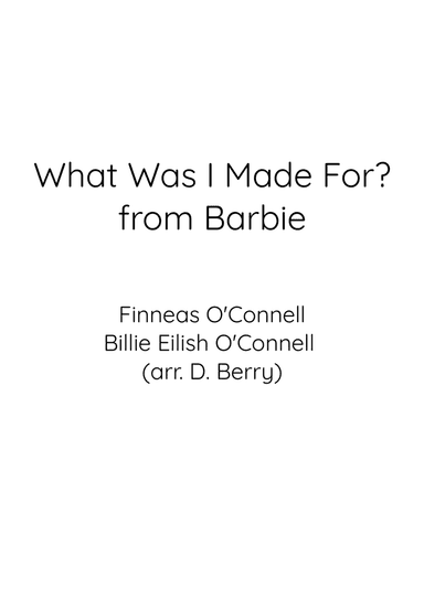 What Was I Made For?