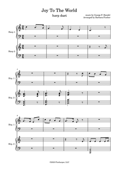 Joy to the World - harp duet