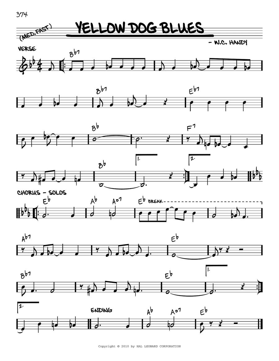 Yellow Dog Blues (arr. Robert Rawlins)