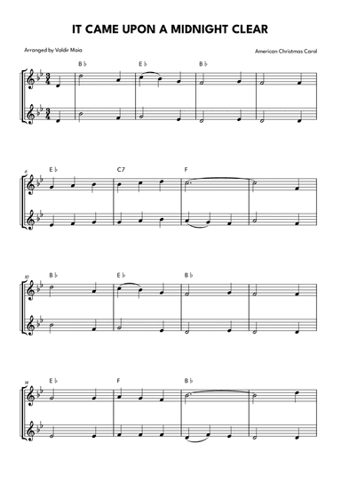 It Came Upon A Midnight Clear - Flute Duet