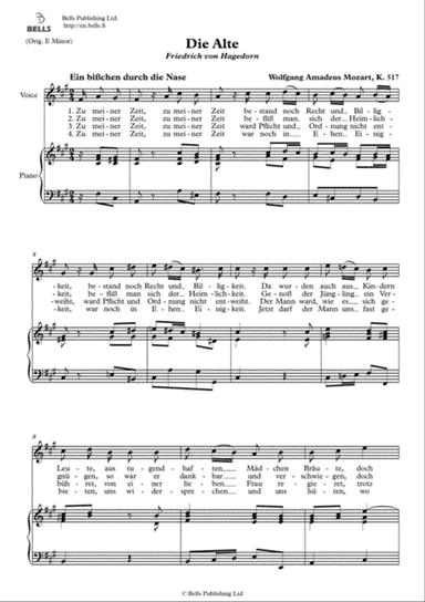 Die Alte, K. 517 (F-sharp minor)