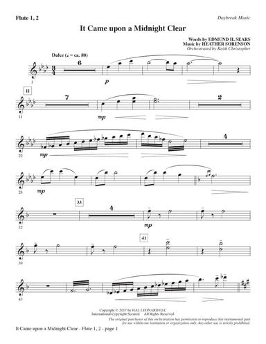 It Came Upon a Midnight Clear - Flute 1 & 2