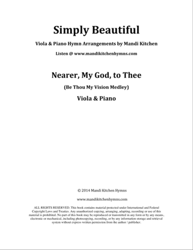 Nearer, My God, to Thee (Be Thou My Vision Medley) Viola & Piano Duet