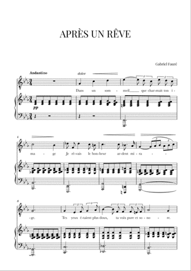 Fauré - Après un Rêve (C minor)