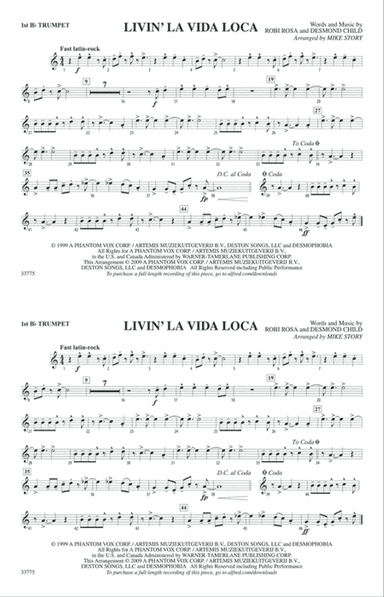 Livin' la Vida Loca: 1st B-flat Trumpet