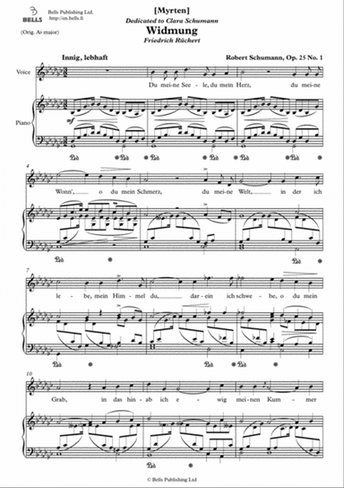 Widmung, Op. 25 No. 1 (G-flat Major)