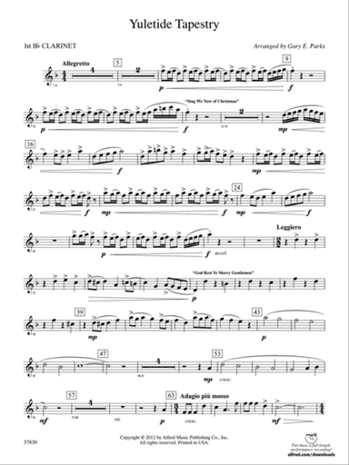 Yuletide Tapestry: 1st B-flat Clarinet