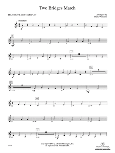 Two Bridges March: (wp) 1st B-flat Trombone T.C.