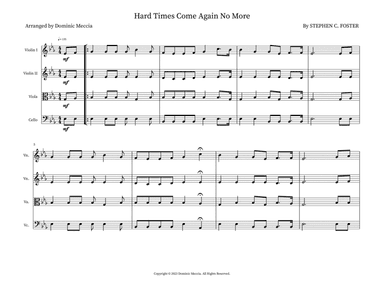 Hard Times Come Again No More