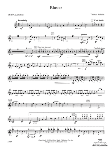 Bluster: 1st B-flat Clarinet