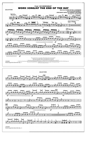 Work Song/At the End of the Day (Les Misérables) (arr. Jay Bocook) - Quad Toms