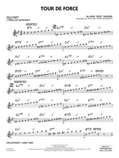 Tour De Force (arr. Michael Philip Mossman) - C Solo Sheet