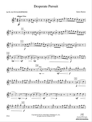 Desperate Pursuit: E-flat Alto Saxophone