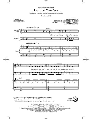 Before You Go (arr. Mark Brymer)