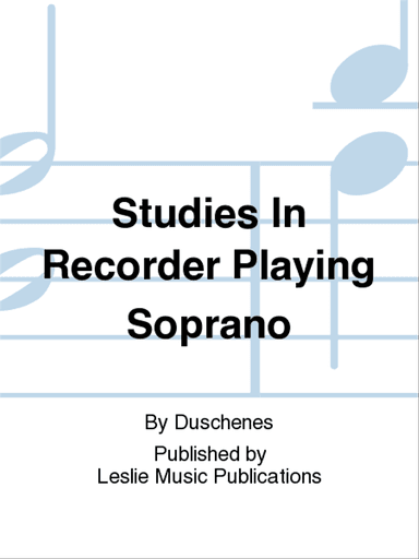 Studies in Recorder Playing SOP/TEN