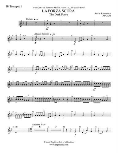 La Forza Scura (The Dark Force): 1st B-flat Trumpet