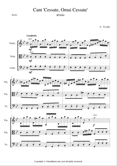 Cantate "Cessate, Omai Cessate" RV 684