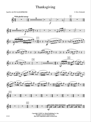 Thanksgiving: 2nd E-flat Alto Saxophone