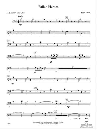 Fallen Heroes: (wp) B-flat Tuba B.C.