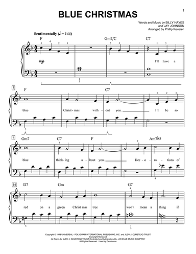 Blue Christmas (arr. Phillip Keveren)