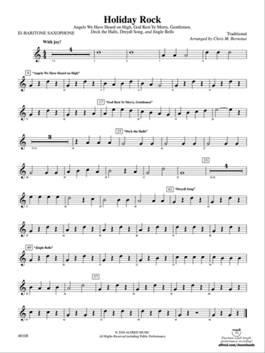 Holiday Rock: E-flat Baritone Saxophone