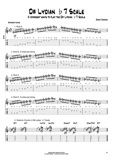 D# Lydian b7 Scale (4 Ways to Play)