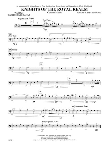 Knights of the Royal Realm (Concert March): (wp) B-flat Baritone B.C.