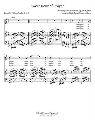 Sweet Hour of Prayer / Clara Schumann's "O Lust" (Low Voice)
