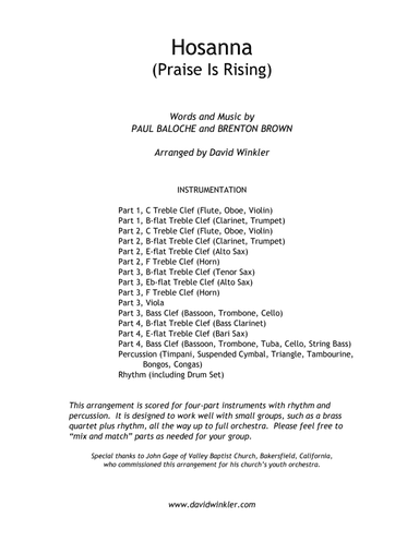 Hosanna (praise Is Rising)