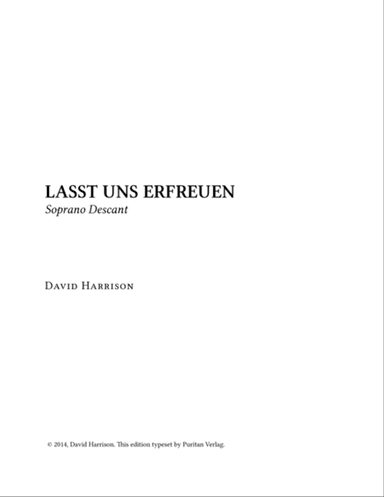 LASST UNS ERFREUEN - Festival Setting, Soprano Descant Choral File