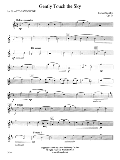 Gently Touch the Sky: E-flat Alto Saxophone