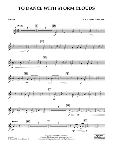 To Dance with Storm Clouds - F Horn