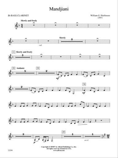 Mandjiani: B-flat Bass Clarinet