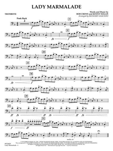 Lady Marmalade (from Moulin Rouge) (arr. Richard Saucedo) - Trombone