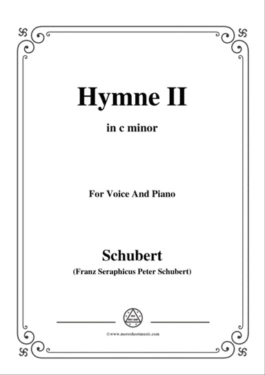 Schubert-Hymne(Hymn II),D.660,in c minor,for Voice&Piano