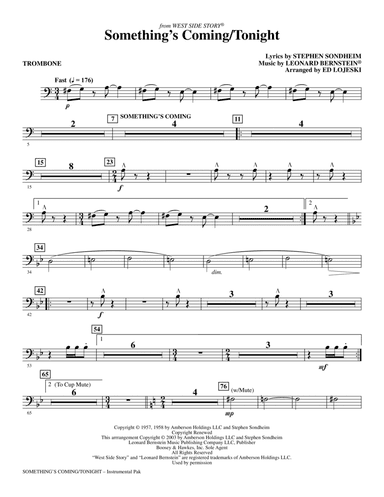 Something's Coming/Tonight (from West Side Story) (arr. Ed Lojeski) - Trombone