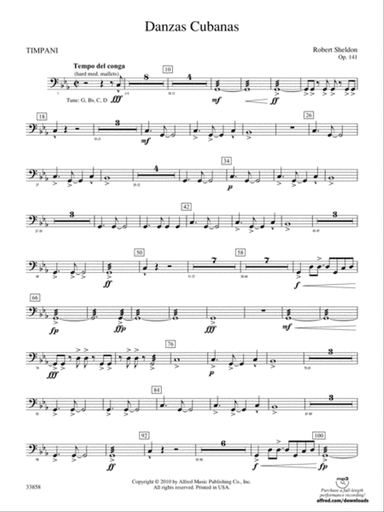 Danzas Cubanas: Timpani