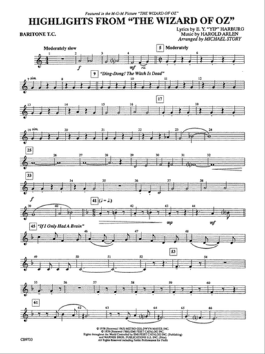 The Wizard of Oz, Highlights from: Baritone T.C.