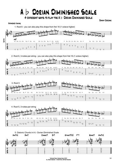 Ab Dorian Diminished Scale (4 Ways to Play)