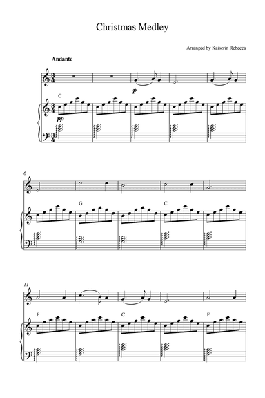 Christmas Medley (for oboe solo and piano accompaniment)